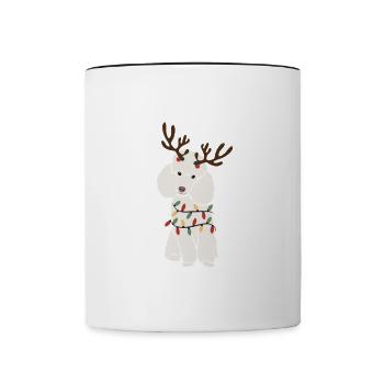 Joyeux Noël Drôle de Chemise de Noël - Mug contrasté - blanc/noir - Devant