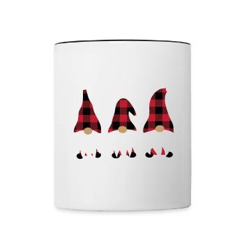 Joyeux Noël Drôle de Chemise de Noël - Mug contrasté - blanc/noir - Devant