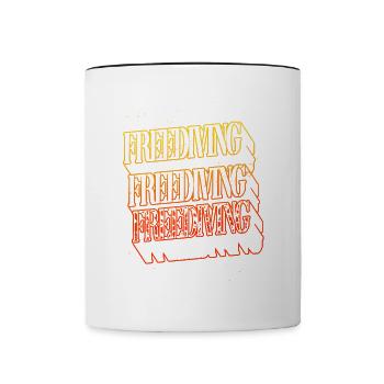 Freediving Freediving Freediving Diving - Contrasting Mug - white/black - Front