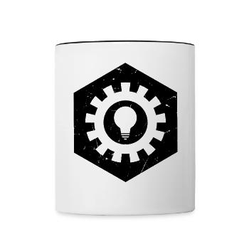 Ingénieur mécanique - Ingénieur en engrenages - Mug contrasté - blanc/noir - Devant