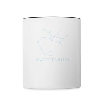 Star constellation Zodiac sign Sagittarius - Contrasting Mug - white/black - Front