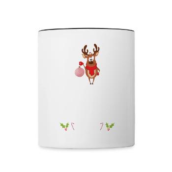 Christmas Pajamas Pajamas Sleepshirt - Contrasting Mug - white/black - Front