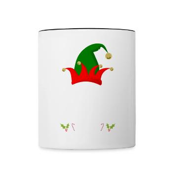 Christmas Pajamas Pajamas Sleepshirt - Contrasting Mug - white/black - Front