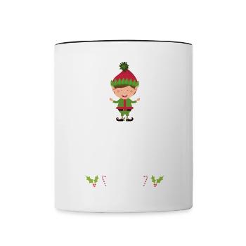 Christmas Pajamas Pajamas Sleepshirt - Contrasting Mug - white/black - Front