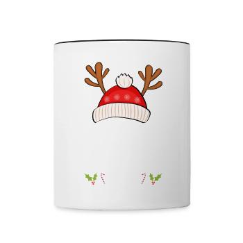 Christmas Pajamas Pajamas Sleepshirt - Contrasting Mug - white/black - Front