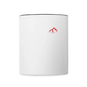Battement de cœur ECG lors de l’ascension Mountain Climber Girl - Mug contrasté - blanc/noir - Devant