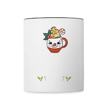 Christmas Pajamas Pajamas Sleepshirt - Contrasting Mug - white/black - Front