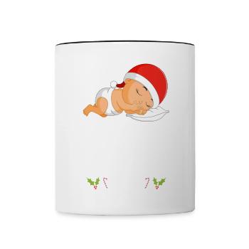 Christmas Pajamas Pajamas Sleepshirt - Contrasting Mug - white/black - Front