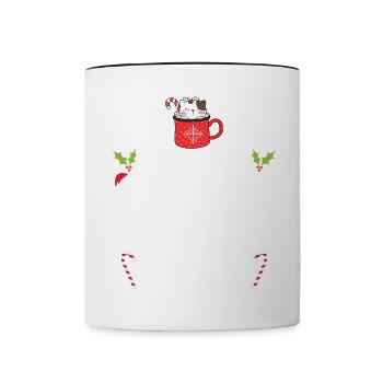 Christmas Pajamas Pajamas Sleepshirt - Contrasting Mug - white/black - Front