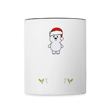 Christmas Pajamas Pajamas Sleepshirt - Contrasting Mug - white/black - Front
