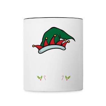 Christmas Pajamas Pajamas Sleepshirt - Contrasting Mug - white/black - Front