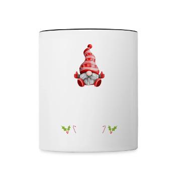 Christmas Pajamas Pajamas Sleepshirt - Contrasting Mug - white/black - Front