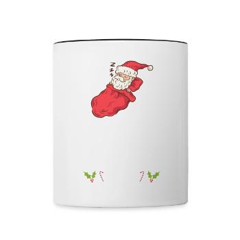Pyjama de Noël Pyjama Chemise de nuit - Mug contrasté - blanc/noir - Devant