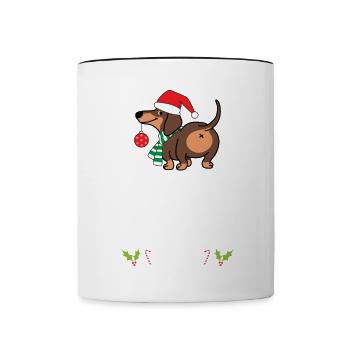 Christmas Pajamas Pajamas Sleepshirt - Contrasting Mug - white/black - Front