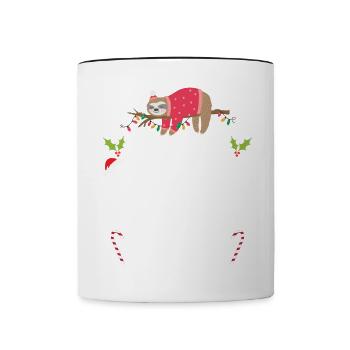 Christmas Pajamas Pajamas Sleepshirt - Contrasting Mug - white/black - Front
