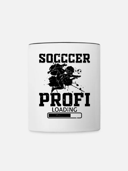 Soccer Profi Loading - Soccer Profi - Tasse zweifarbig - Weiß/Schwarz