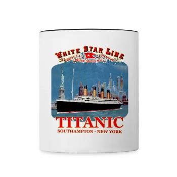TITANIC Kreation Louis RUNEMBERG © Adagp - Tasse zweifarbig - Weiß/Schwarz - Vorne