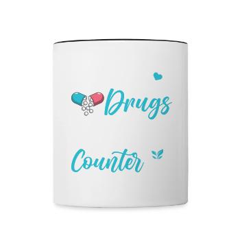 pharmacien médicaments médicaments cadeau du pharmacien - Mug contrasté - blanc/noir - Devant