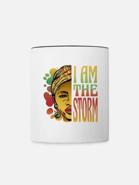 Ich bin der Sturm - Tasse zweifarbig - Weiß/Schwarz