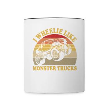 Monster Truck Racing Driving Lifestyle Truck Drive - Mug contrasté - blanc/noir - Devant