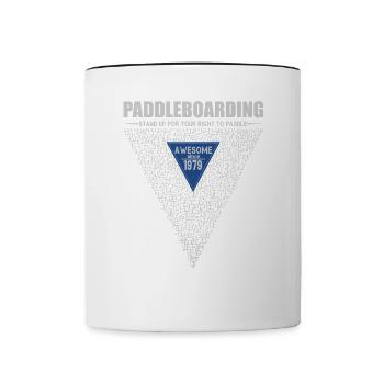 Awesome since 1979. Stand up for your right to - Contrasting Mug - white/black - Front
