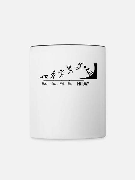 Tretroller Kick-scooter Wochenende Tretroller - Tasse zweifarbig - Weiß/Schwarz
