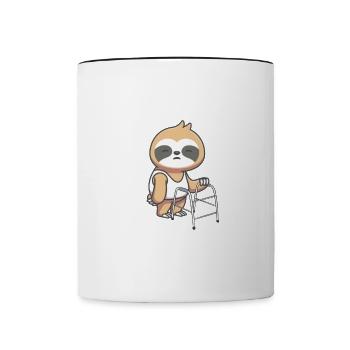 Ein echte Legende verlässt Gelände Abitur Abi 2023 - Tasse zweifarbig - Weiß/Schwarz - Vorne