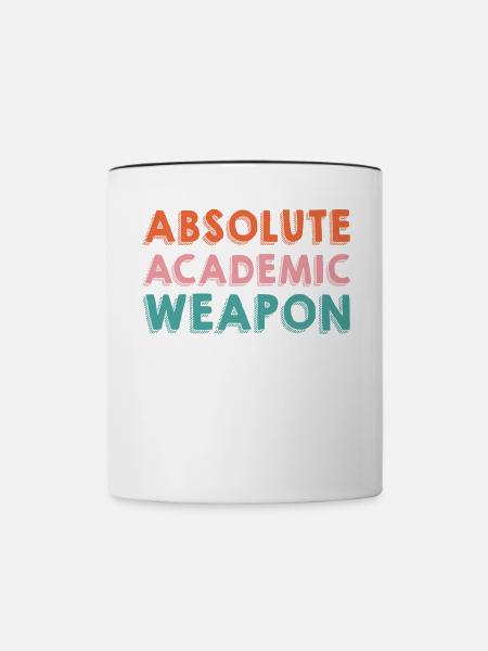 Studenten Absolute Academic Weapon - Tasse zweifarbig - Weiß/Schwarz