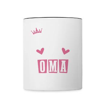 Super Nonna, petite-fille nièce pour la meilleure grand-mère - Mug contrasté - blanc/noir - Devant