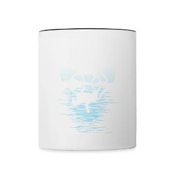 Tenue de cavalier pour les filles qui aiment les chevaux - Mug contrasté - blanc/noir - Devant