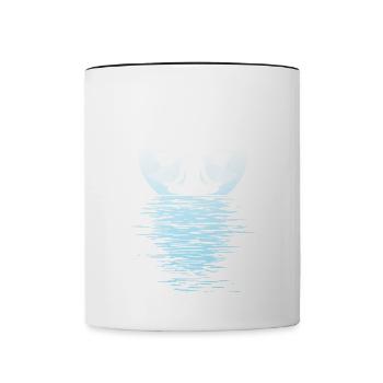 Yoga Yogini Santé Méditation Tenues Filles - Mug contrasté - blanc/noir - Devant
