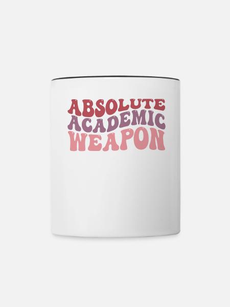 Studenten Absolute Academic Weapon - Tasse zweifarbig - Weiß/Schwarz