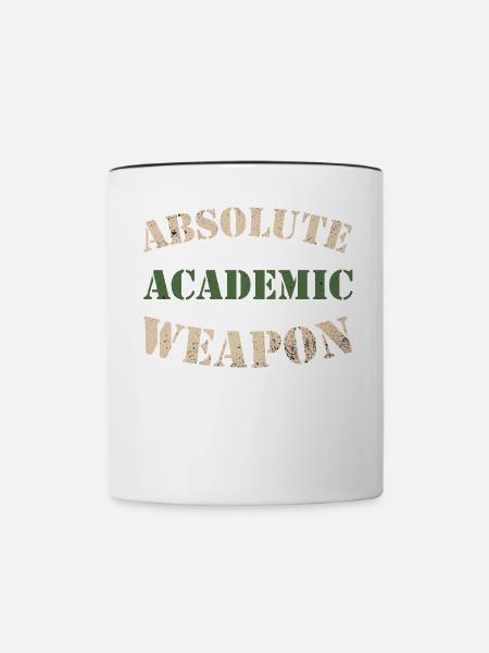Studenten Absolute Academic Weapon - Tasse zweifarbig - Weiß/Schwarz