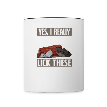 Crystals Geologist Minerals Rockhounding Collector - Contrasting Mug - white/black - Front