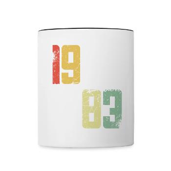 40 ans né en 1983 rétro 40e anniversaire - Mug contrasté - blanc/noir - Devant