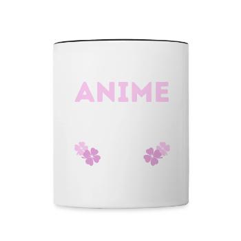 Anime St Patricks Day Manga Lucky Gift - Mug contrasté - blanc/noir - Devant