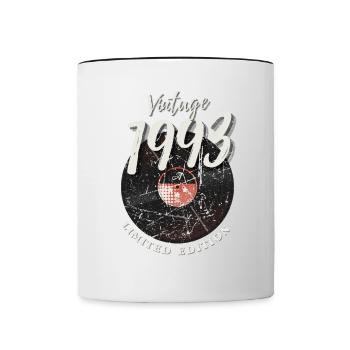 30 ans né en 1993 rétro 30e anniversaire - Mug contrasté - blanc/noir - Devant