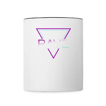 Rave Techno House Party EDM Festival Goa Electro - Contrasting Mug - white/black - Front