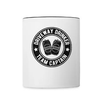 Production de brasserie artisanale Lifestyle Ver - Mug contrasté - blanc/noir - Devant