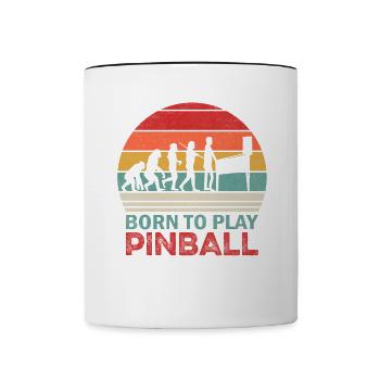 Flipperautomaten Vintage Arcade Game Retro Lovers - Tasse zweifarbig - Weiß/Schwarz - Vorne
