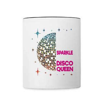 Vintage Disco Fever Lifes Party Retro Groovy Club - Contrasting Mug - white/black - Front