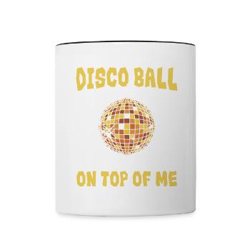 Groovy Retro Party Club Disco Fever Lifes Vintage - Contrasting Mug - white/black - Front