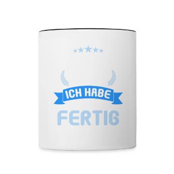 Rente 2023 Ruhestand Abschied Rentner 2023 - Tasse zweifarbig - Weiß/Schwarz - Vorne