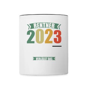 Pension 2023 Retirement Farewell Pensioner 2023 - Contrasting Mug - white/black - Front
