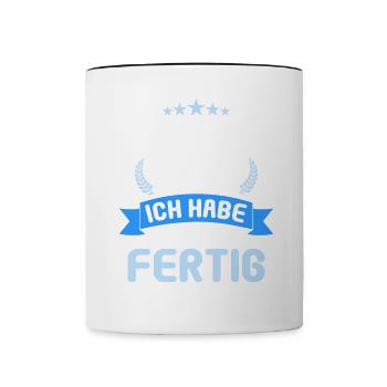Rentner 2023 Rentnerin 2023 Rente 2023 - Tasse zweifarbig - Weiß/Schwarz - Vorne