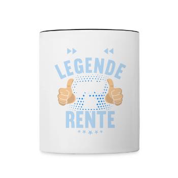 Rentnerin 2023 Rente 2023 Rentner 2023 - Tasse zweifarbig - Weiß/Schwarz - Vorne