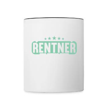 Rente 2023 Ruhestand Abschied Rentner 2023 - Tasse zweifarbig - Weiß/Schwarz - Vorne