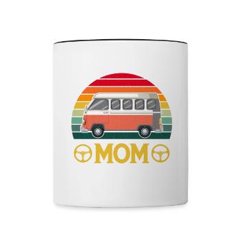 Minivan Moms Super Mom Drives Minivan Lifestyle - Tasse zweifarbig - Weiß/Schwarz - Vorne