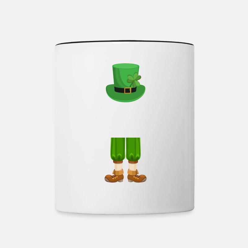 Cadeau Leprechaun Mama de la Saint-Patrick - Mug contrasté - blanc/noir