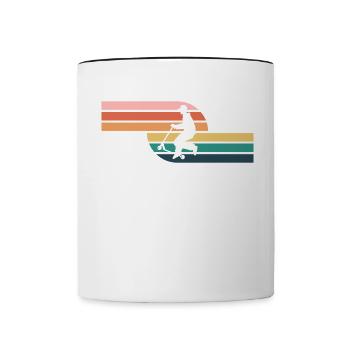 Scooter Stunt Scooter for Kids Retro - Contrasting Mug - white/black - Front
